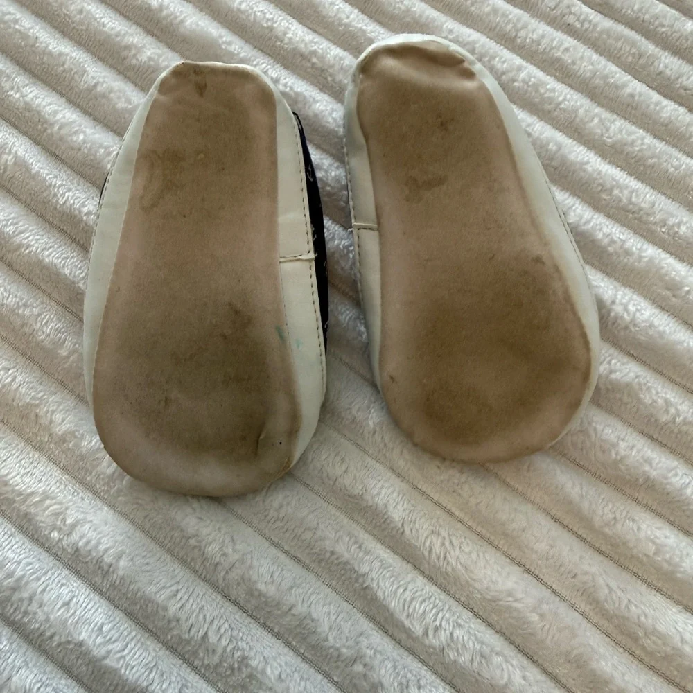 Carter's Girls Slide On Shoes - Navy with White Anchors